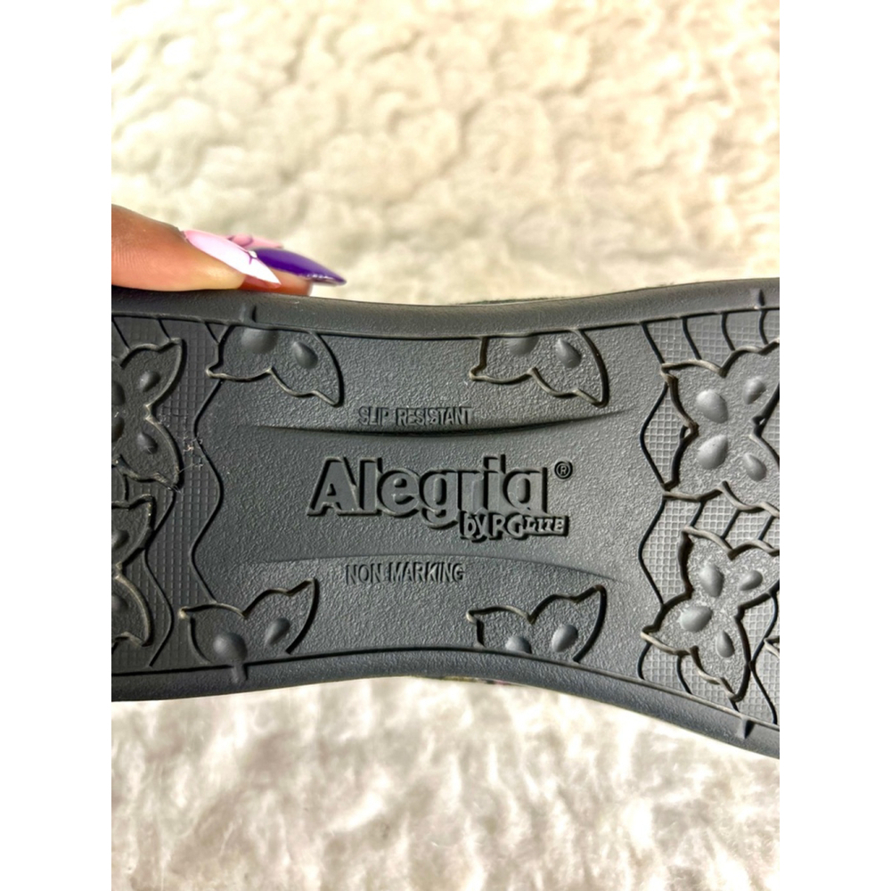 Alegria Essence Metallic Floral Leather Shoes Women Size 41/10.5 - Picture 8 of 8